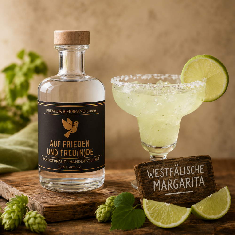 Westfälische Margarita - Auf Frieden und Freu(n)de - Limitierter Premium-Bierbrand Dunkel