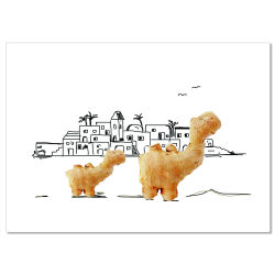 Postkarte »Die Ingwer-Kamele« - mit Umschlag